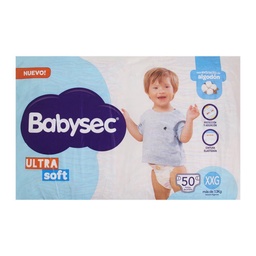 Pañales Babysec Ultrasoft Xxg 50 un