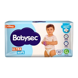 Pañal Ultra Soft Talle: G Babysec 40u