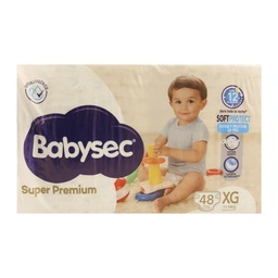 Pañales Babysec Super Premium Xg 48 un