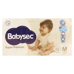 Pañales Babysec Super Premium m 48 un