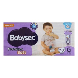 Pañales Babysec Premium Soft g 40 un