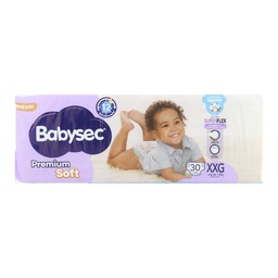 Pañales Babysec Premium Soft Xxg 30 un