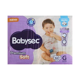 Pañales Babysec Premium Soft g 60 un