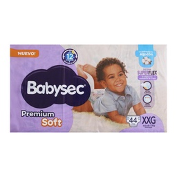 Pañales Babysec Premium Soft Xxg 44 un