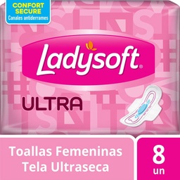 Toallas Femeninas Ultra Seca Ladysoft 8u