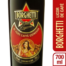 Licor Fino Cafe Borghetti Bot 700 cmq