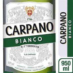 Vermouth Carpano Bianco Botella 950 cc