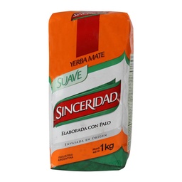 Yerba Mate Sinceridad  con Palo Suave Paquete 1 kg