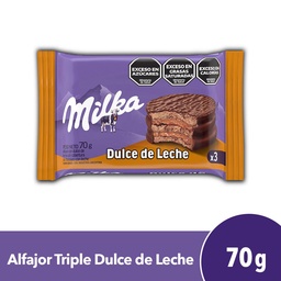 Alfajor Triple Milka Dulce de Leche 70g.