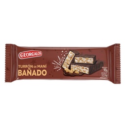 Turron Mani Bañado en Choc Georgalos Paq 90 grm