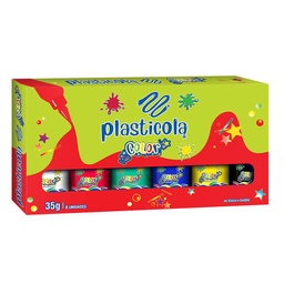 Plasticola Color 6 Unidades 35 gr Color Surtido