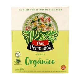 Arroz Largo Fino Dos Hermanos Orgánico Paquete 500 gr