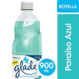 Limpiador Líquido Multisuperficies Glade Paraíso Azul Botella 900ml