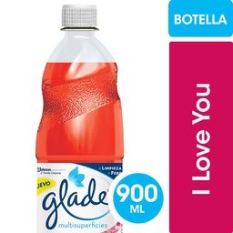 Limpiador Líquido Multisuperficies Glade I Love You Botella 900ml