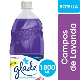 Limpiador Líquido Multisuperficies Glade Campos de Lavanda Botella 1.8l