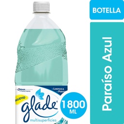 Limpiador Líquido Multisuperficies Glade Paraíso Azul Botella 1.8l