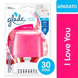 Canasta Líquida para Inodoro Glade I Love You Aparato + Repuesto 50ml