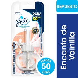 Aromatizante de Ambientes Glade Aceites Naturales Vainilla Repuesto 21ml