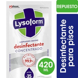 Limpiador Líquido Desinfectante Concentrado para Pisos Lysoform Original Repuesto 420ml
