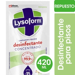 Limpiador Líquido Desinfectante Concentrado para Pisos Lysoform Bebé Repuesto 420ml