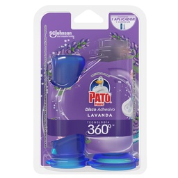 Discos Adhesivos para Inodoro Pato Lavanda Aplicador + Repuesto 38gr