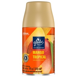 Aromatizante de Ambientes Glade Automático Edición Limitada Mango Tropical Repuesto 270ml