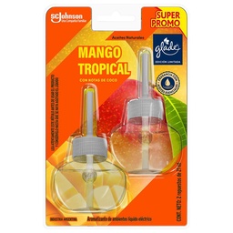 Aromatizante de Ambientes Glade Aceites Naturales Mango Tropical Repuesto 21ml