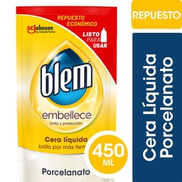 Cera Líquida Pisos Porcelanato Blem Incoloro Repuesto Económico 450ml