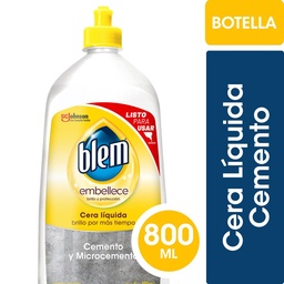 Cera Líquida Pisos Cemento Blem Incoloro Botella 800ml