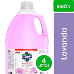 Limpiador Líquido Desinfectante de Superficies Lysoform Lavanda Botella 4l