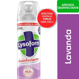 Desinfectante de Ambientes y Elimina Olores Lysoform Lavanda en Aerosol 360ml