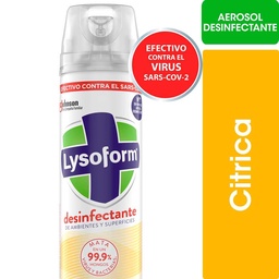 Desinfectante de Ambientes y Elimina Olores Lysoform Cítrica en Aerosol 360ml