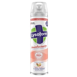 Desinfectante de Ambientes y Elimina Olores Lysoform Frutal en Aerosol 360ml