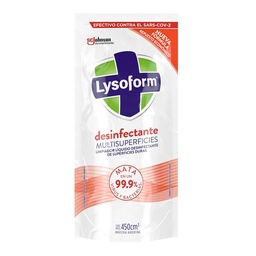 Limpiador Líquido Desinfectante Lysoform Multisuperficies Repuesto 450 ml