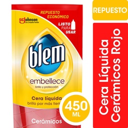 Cera Líquida Pisos Cerámicos Blem Rojo Repuesto Económico 450ml