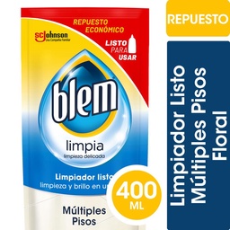 Limpiador Múltiples Pisos Blem Floral Repuesto Económico 400ml