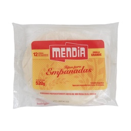 Tapas para Empanadas Criolla Mendia x12 uni 520g