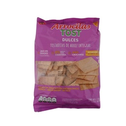 Tostaditas de Arroz Integral Dulces Arrocitas Paq 120 grm