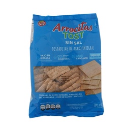 Tostaditas de Arroz Integral Sin Sal Arrocitas Paq 120 grm