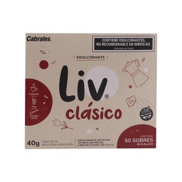 Edulcorante Liv Clasico x50 Sobres Cabrales 40g