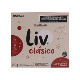 Edulcorante Liv Clasico x100 Sobres Cabrales 80g