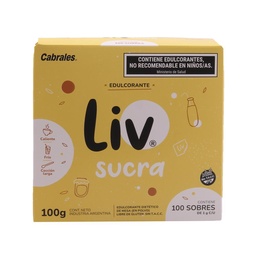 Edulcorante Liv Sucra x100 Sobres Cabrales 100g