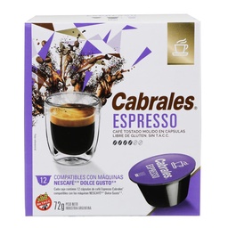 Café Cápsulas Espresso Cabrales Cja 72 grm