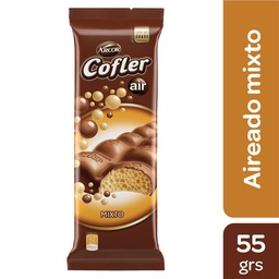 Chocolate Cofler Aireado Blanco y Leche Tab 55 grm