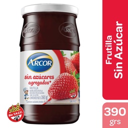 Mermelada Frutillas Arcor Sin Azúcar Agregada Light Frasco 390 gr