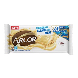 Chocolate Blanco con Mani Arcor Fwp 95 grm