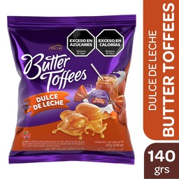 Caramelos Duros Sabor Dulce de Leche Butter Toffees 140g