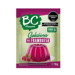 Gelatina Sabor Frambuesa Bc 18g