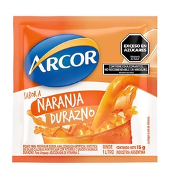 Jugo en Polvo Naranja Durazno Arcor 15g