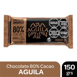 Chocolate Amargo 80% Cacao Aguila 150g